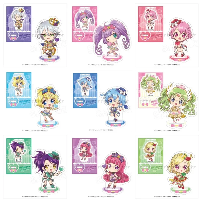 Colección de Anime Popular de Pripara, Cordón, Soporte Acrílico Kawaii, Modelo de Placa, Decoración de Escritorio, Colección de Regalos Creativos para Amigos