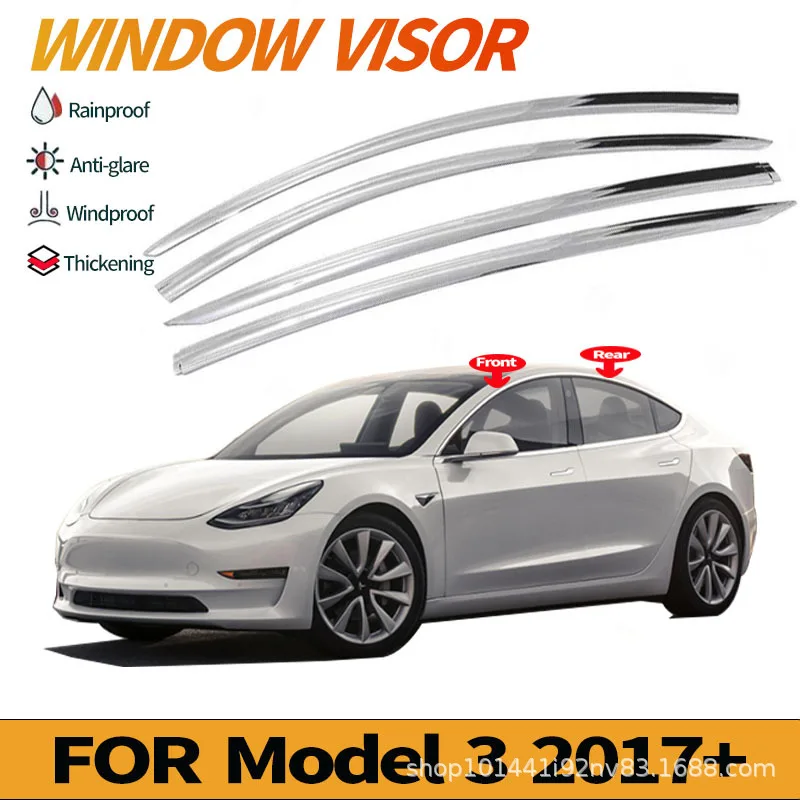 

Подходит для Tesla Model 3, дождевик, модифицированный декоративный дождевик, акриловый дождевик для бровей, дождевик