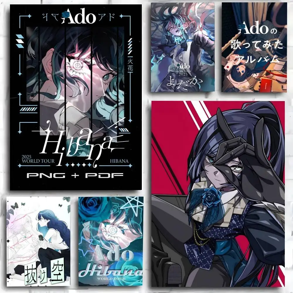 A-Ado V-Virtual Singer, beliebter Poster-Kunstdruck im Anime-Stil, Heimdekoration, ideales Geschenk, perfekte Raumdekoration