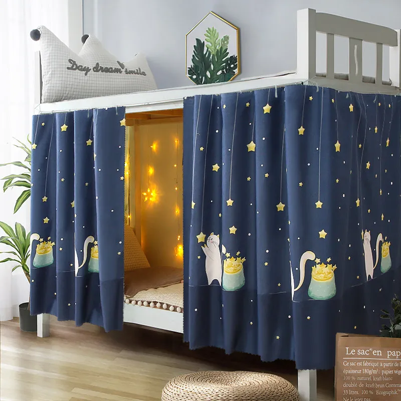 VIKAMA Dorm Bed Curtain Blackout Privacy for Bunk Loft Bed Twin XL College Dorm Dustproof