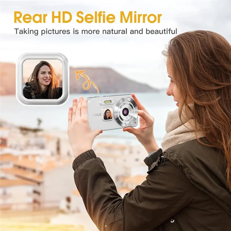 

3CGRO-Digital Camera Autofocus 4K 20MP CCD With 32GB Card 18X Zoom Anti-Shake Auto Focus Compact Video Camera For Students Kids