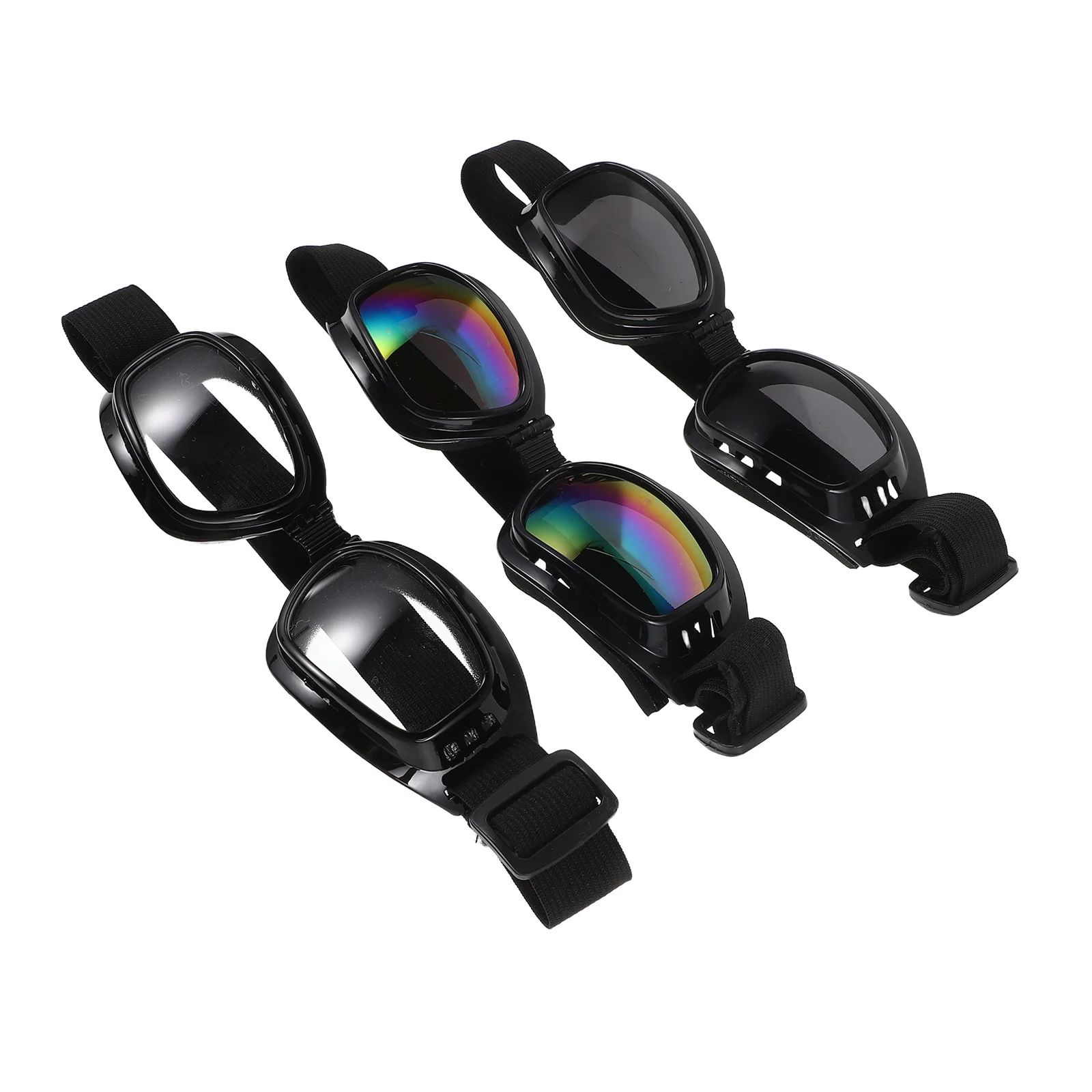 

3Pcs Dog Motorcycle Goggles Adjustable Strap Windproof Uv Protection Sunglasses Anti-Fog for Large Breed Outdoor Use