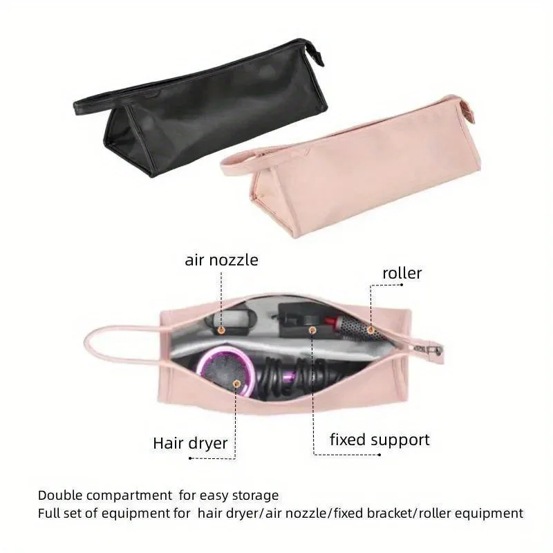 Portable Travel Storage Bag for Hair Dryer Straightener Curling Iron Set - Organizer Pouch for Dyson Hair Care Accessories