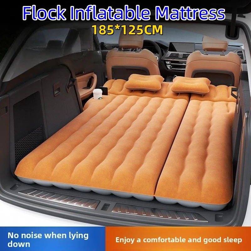 

Inflatable Car Mattress Switchable Single and Dual Player Modes Suv Special Trunk Sleeping Mat Car Folding Bed 185*125CM