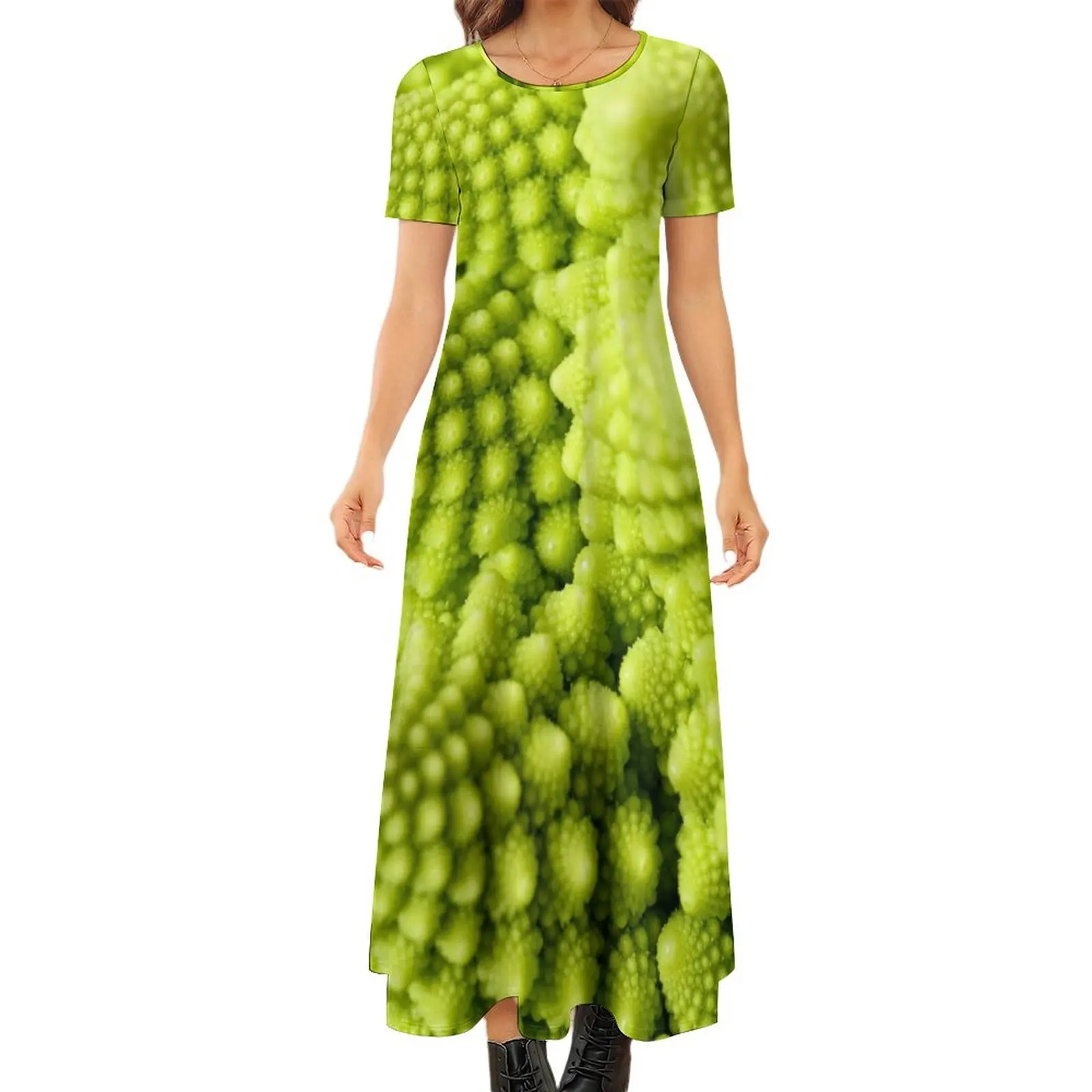 

Romanesco broccoli Round Neck Short Sleeve Dress summer dresses ladies 2024 prom dress women clothing 2024 new arrivals