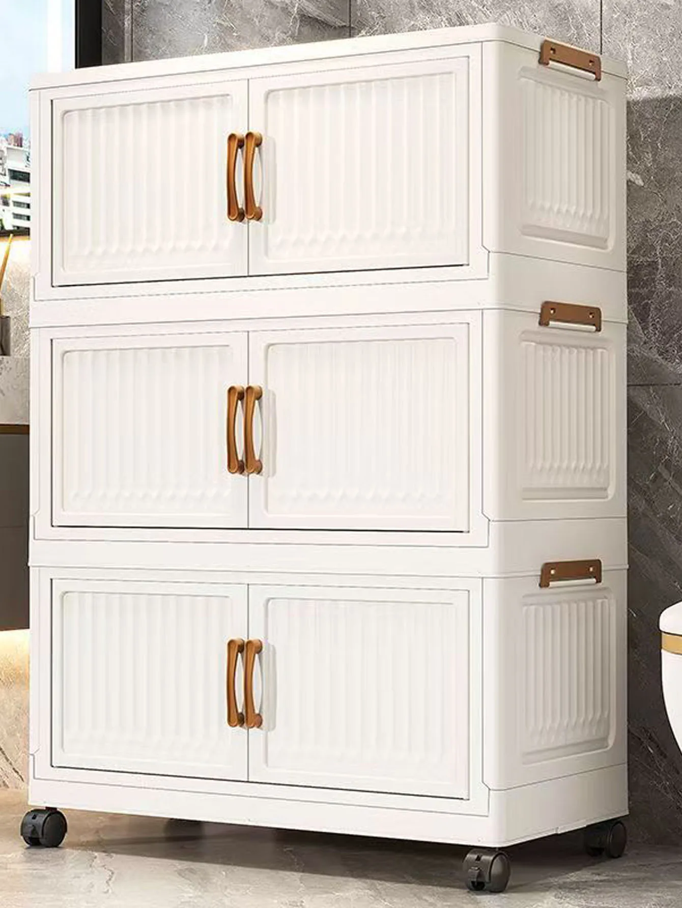 Storage Box, Household Folding Cabinet, Storage Cabinet for Clothes, Toys, Snacks, Extra-Large Capacity Storage Cabinet, Organizing Box