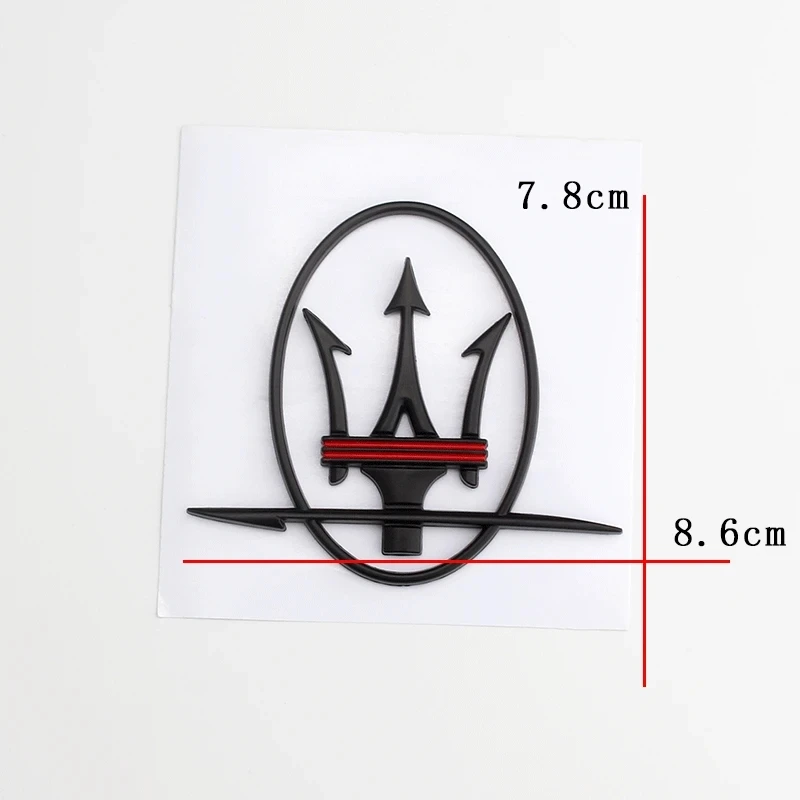 ملصق سيارة التصميم الشارات درابزين الجانب الخلفي نافذة شعار شارة لمازيراتي ليفانتي كواتروبورتي جيبلي جران توريزمو Q4 GC GT #2