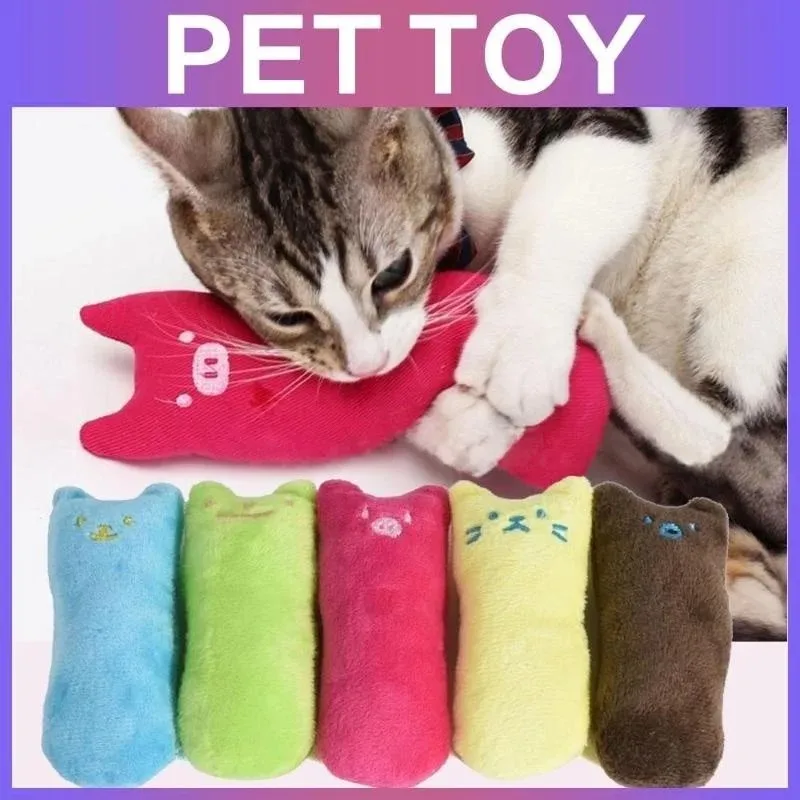 Molar Cat Toy Cute Cat Fun Interactive Plush Toy Pet Chewing Sounding Kitten Claws Thumb Pillow Pet Accessories