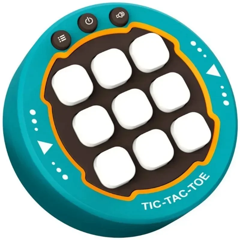 WOTT-Handheld Game Table Top Game Brainteaser Games 3 In A Row For 3-5 Years Old Portable Console Game Family Play