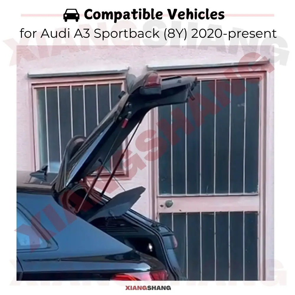 Auto Pop-Up Trunk Struts for Audi A3 8Y 5-Door Hatchback Sportback 2022-Present Automatic Opening Gas Lift Supports with Springs