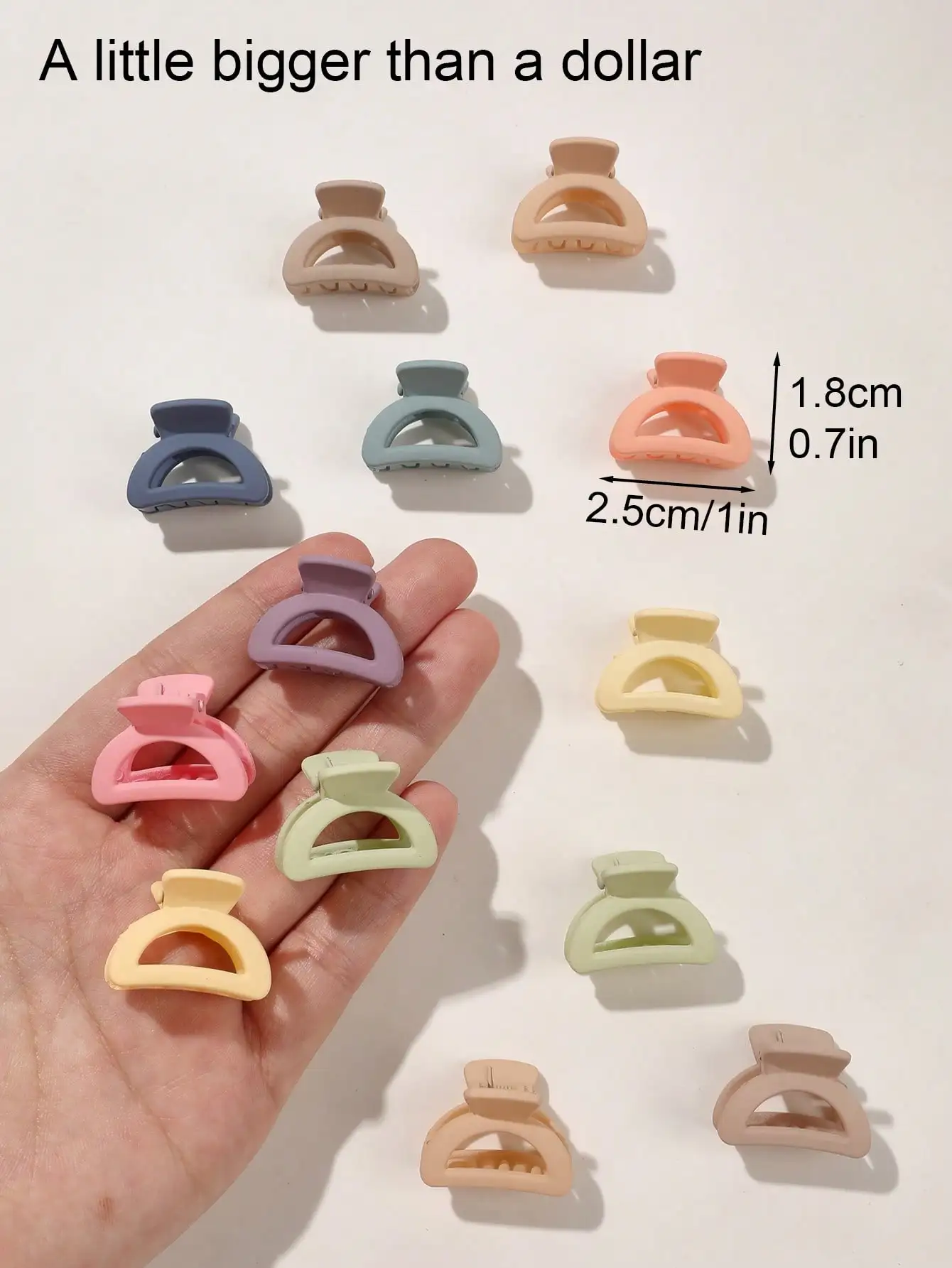 30PCS Mini Halbkreis Hohl Haar Clips für Frauen Tiny Hair Creaseless Styling Klaue Clips Casual Vielseitige Haar Zubehör – Detail 11
