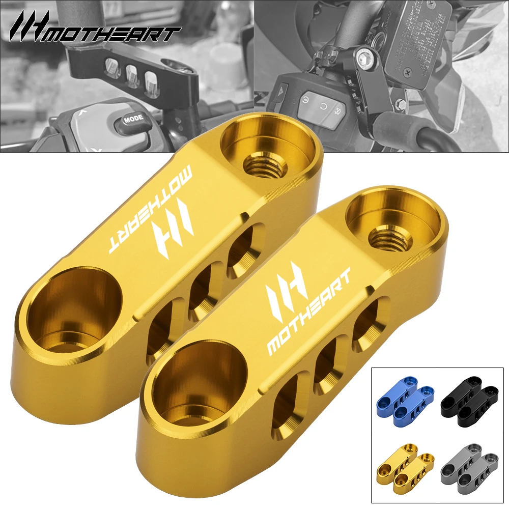 Motorcycle Rearview Mirror Risers Extension Adapters Mirror Mounting Brackets Improved Visibility Custom Position Accessories