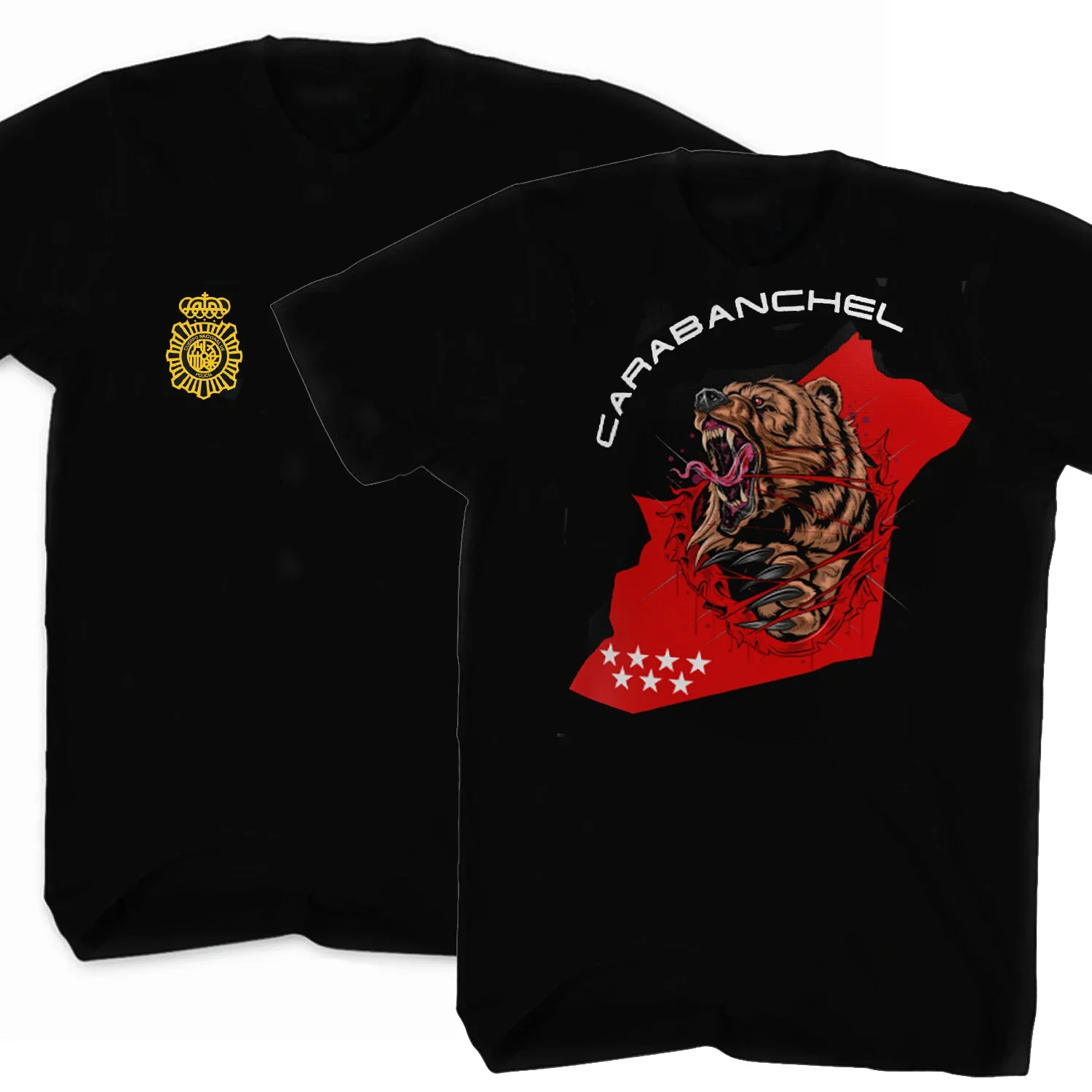 

G.O.R CARABANCHEL Policia сегмент тоже Es 3) Camiseta. Новая повседневная мужская футболка из 100% хлопка с коротким рукавом и круглым вырезом
