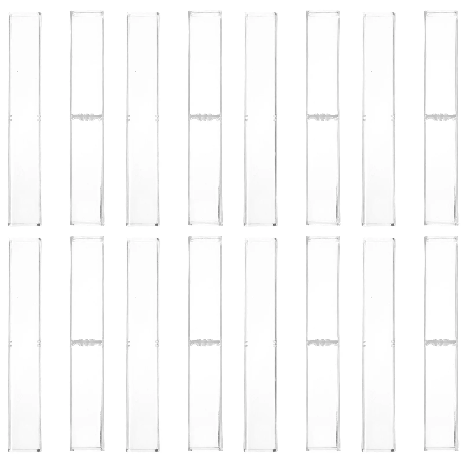 

10Pcs Clear Pen Cases Transparent Plastic Storage Boxes Square Pen Holder Gift Box for Ballpoint Pens Pencils School Office