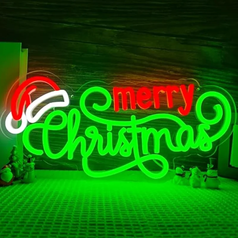 

Merry Christmas Neon Sign for Wall Decor Perfect Parties Bars Home Decorations and as a Gift for Family and Children