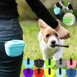 Manufacturer Silicone Pet Dog Training Waist Bag Portable Food Reward Storage Bag Puppy Snack Bag with Magnetic Clip Pet Outing
