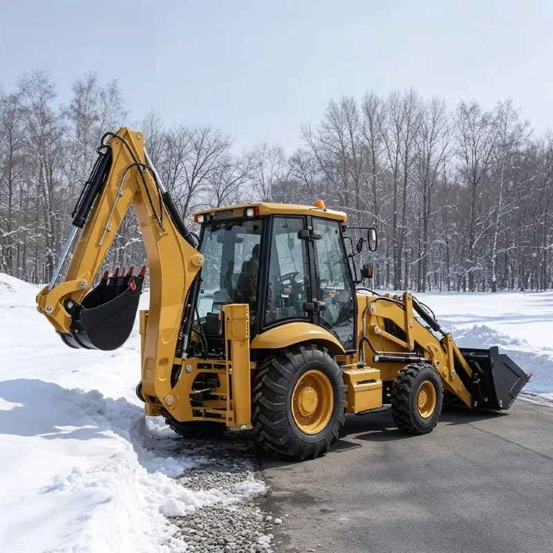 For Heavy Earthmoving Front End Loader Backhoe Digger Loader 4x4 with Bucket Work Use Site Project Work Use