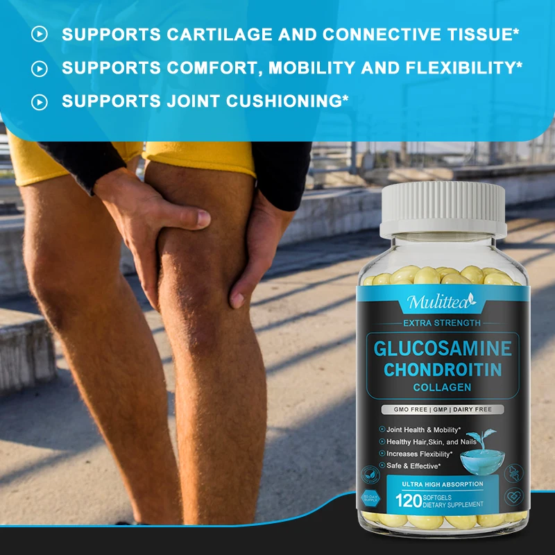 Cápsulas de condroitina de glucosamina Mulittea con vitamina MSM D3 sin OGM, suplementos alimenticios saludables sin gluten - Image 5