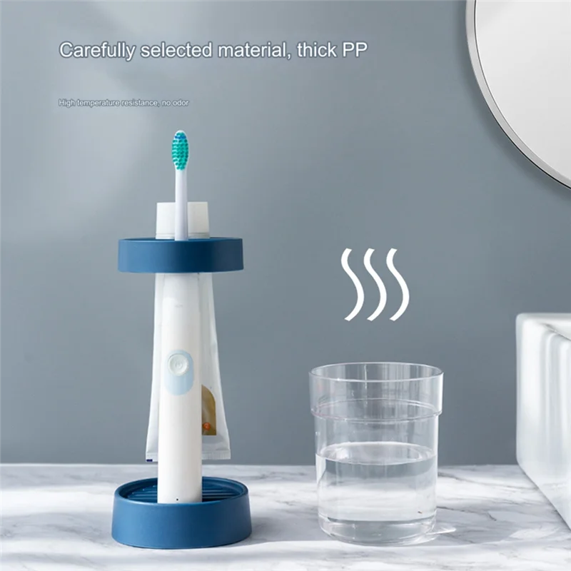 AEA4-Toothbrush Holder With Cup Cover, Compatible With Electric Toothbrushes And Conventional Toothbrushes