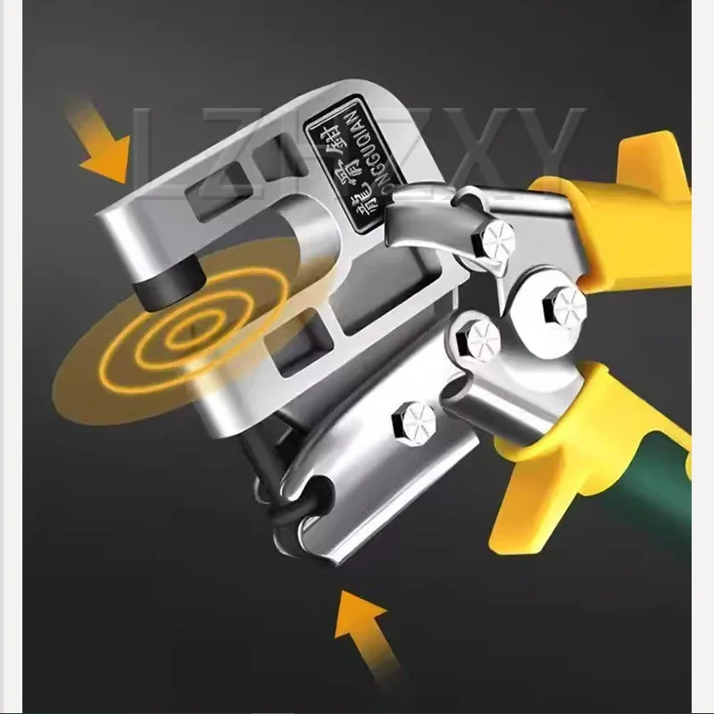 金属スタッド圧着ペンチ、ダブルハンドルスタッドプライヤー、アルミ天井穴あけプライヤー、乾式壁施工工具