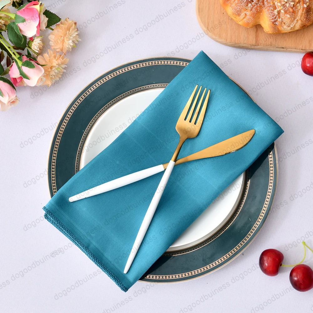 50pcs 30X30cm Reusable Napkins Satin Polyester Napkin Handkerchief Cloth Diner Banquet Wedding Party Home Decorations