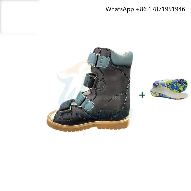 

Medical children's leather non-slip fancy orthopedic shoes to correct equinus and flat feet