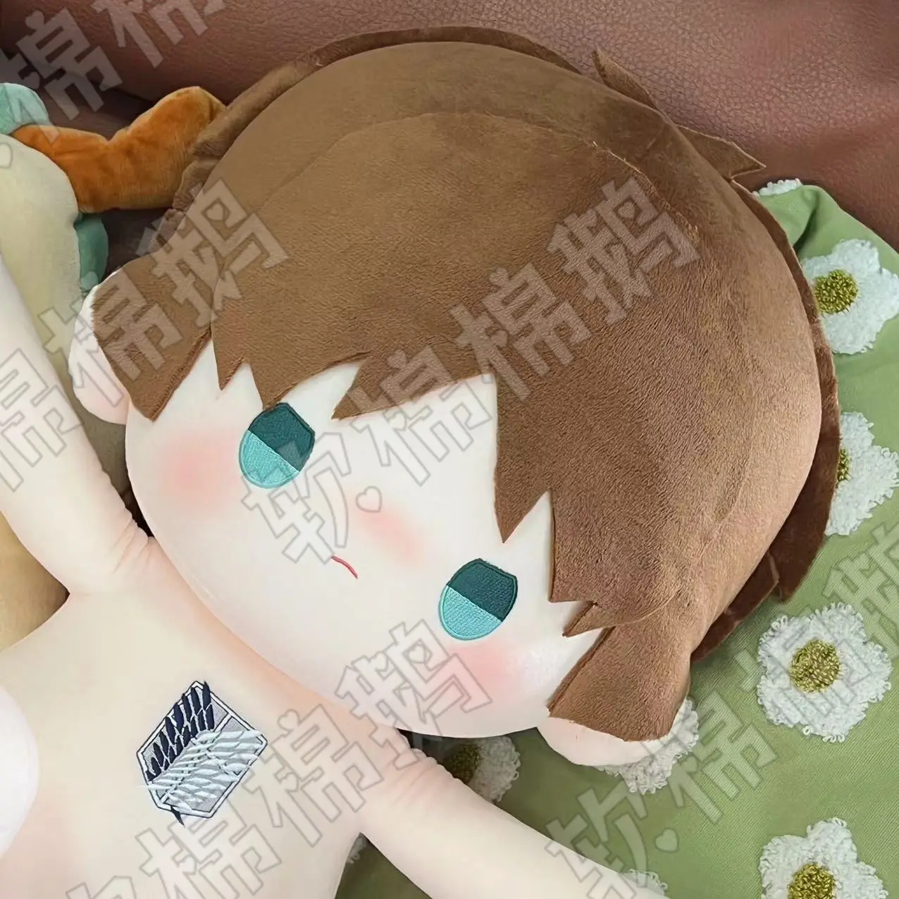 40cm Anime Attack on Titan Eren Jaeger Property Cosplay Cartoon Cotton Stuffed Toys Fluffy Dolls Mascot Ornament Dango Xmas Gift