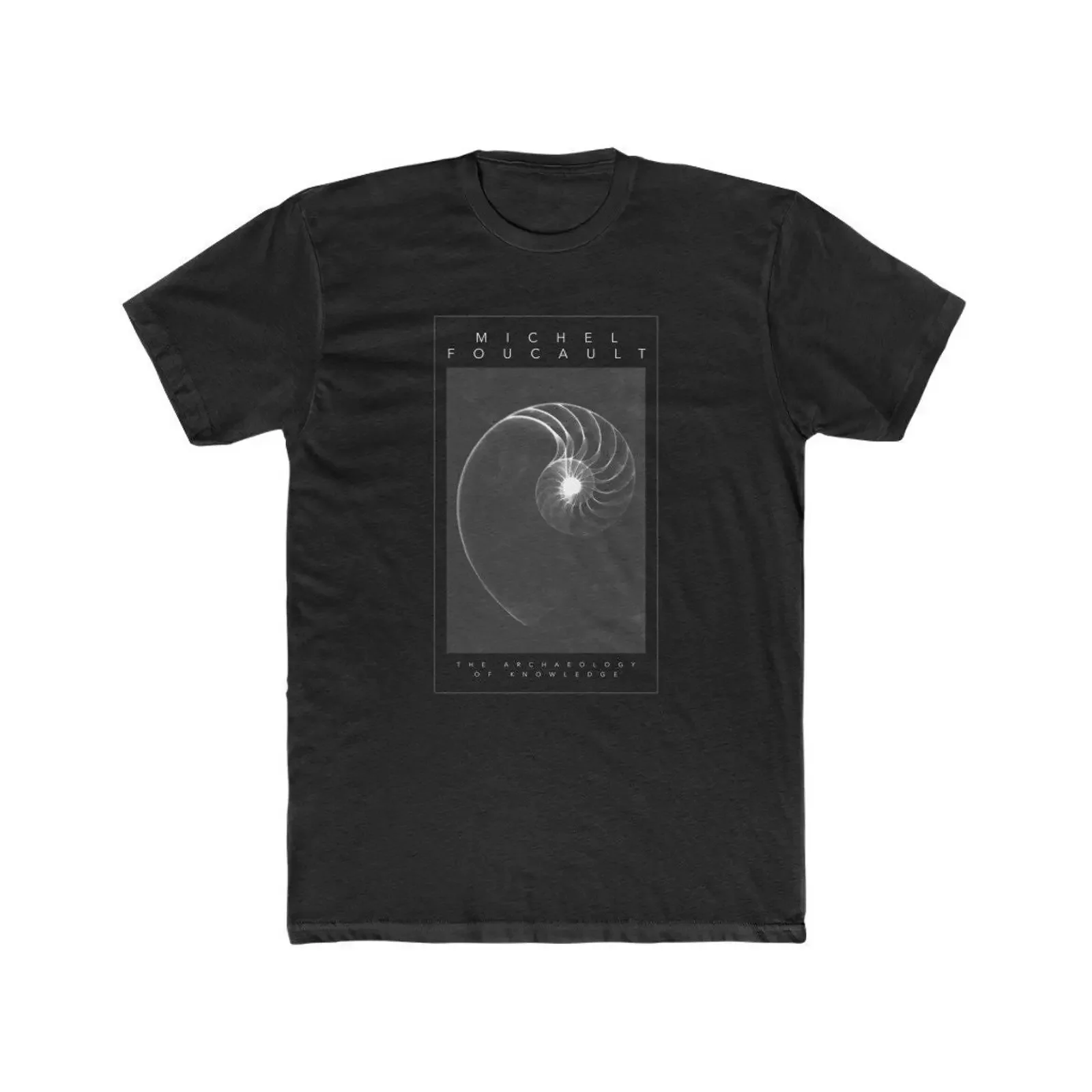 Foucault The Archaeology of Knowledge Philosophy T shirt vintage Washed Casual Soft Breathable graphic Stretched Comfortable