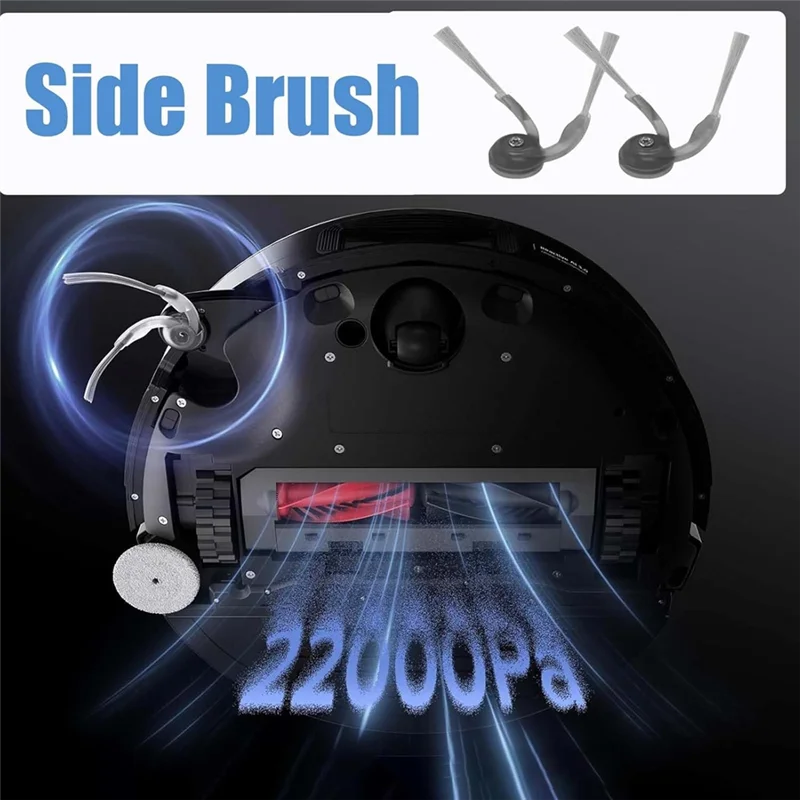 【المفضل لدى المتسوق】21 قطعة لـ Roborock Saros 10/ G30/ S9 Maxv Ultra Sweeper Accessories فرشاة جانبية دوارة فلتر HEPA وسادة ممسحة D
