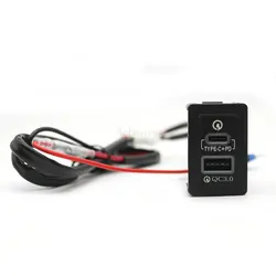 Auto Quick Charger TYPE-C PD USB QC3.0 Rapid Charger Interface Power Adapter For Suzuki SX4 Swift Vetra New Alto S-cross