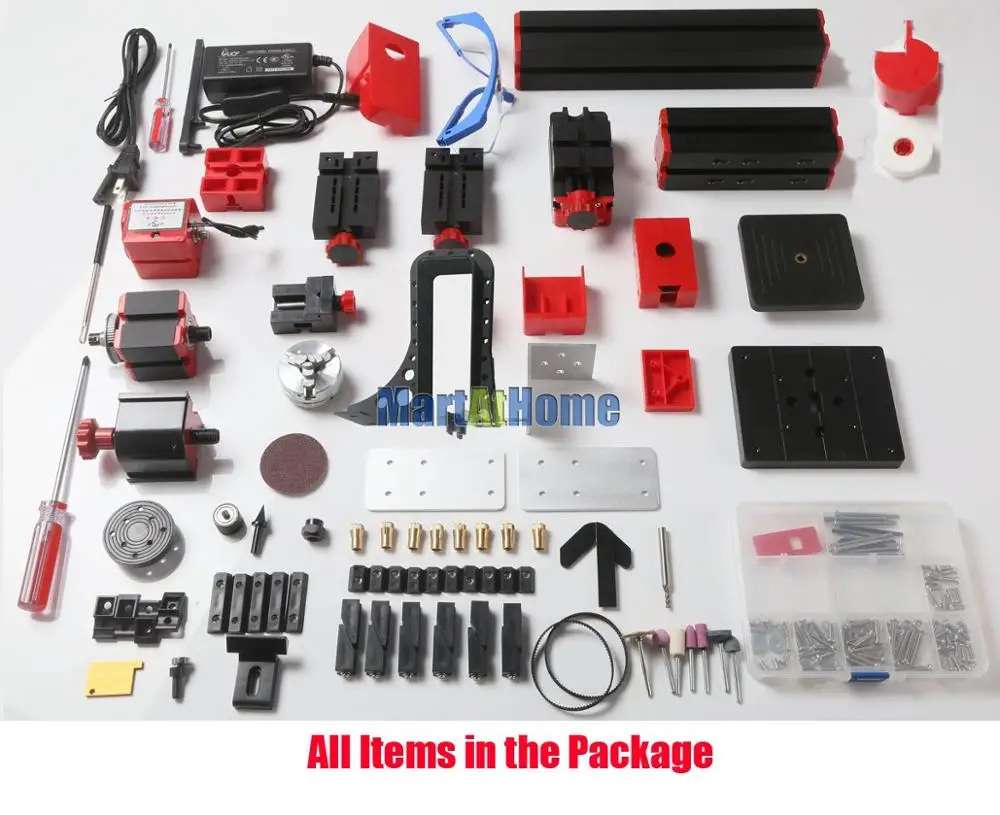 Z6000Z DIY Multi-function 24W 6 in 1 Machine Tool Kit with Bow-Arm Drilling Sanding Milling Jigsaw for Hobby Amateur Model Maker