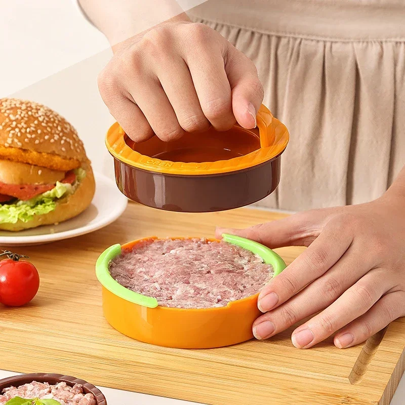 Round Hamburger Burger Press Beef Grill Food-Grade ABS Hamburger Helper Meat Press Cutlets Patty Maker Mold Kitchen Gadgets