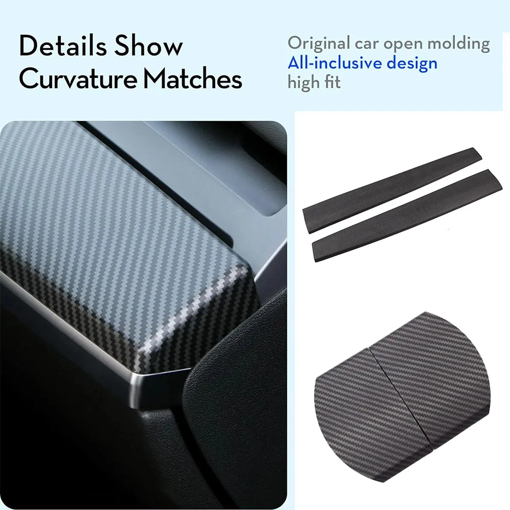 For Model 3 Model Y 2019-2024 Dashboard Cover and Door Trim Panel Dash Trim Compatible with Tesla Model Y 2024 Model 3 2023