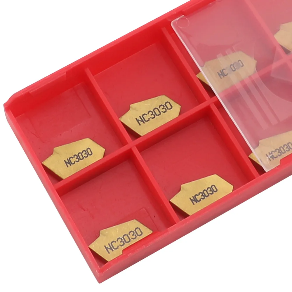 11PCS Lathe Grooving Cutting Tools Kit, SPB326 Parting Cut-Off Tool Boring Bars with 10pcs GTN-3 NC3030 Carbide Inserts view 5