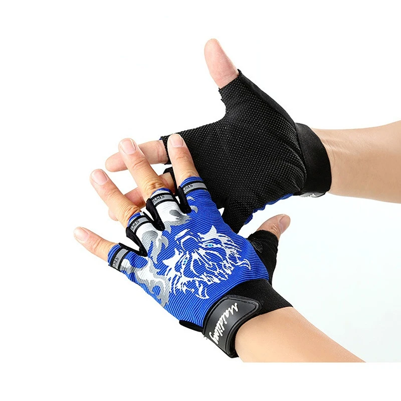 Half Finger Gym Gloves Men Mountaineering Fitness Protection  Outdoor Sports Cycling Riding Gloves Fingerless