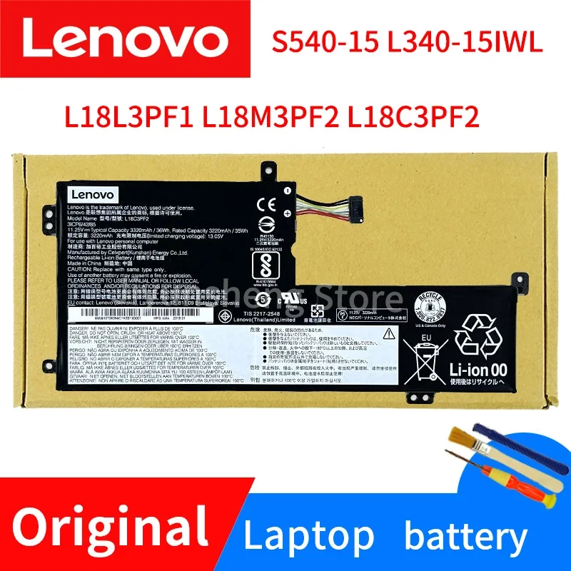 Nouveau Lenovo Original Mini S540-15 L340-15IWL Original Ordinateur Portable Batterie L18C3PF2 L18L3PF1 V155-15API 11.25V 36Wh 3320mAh