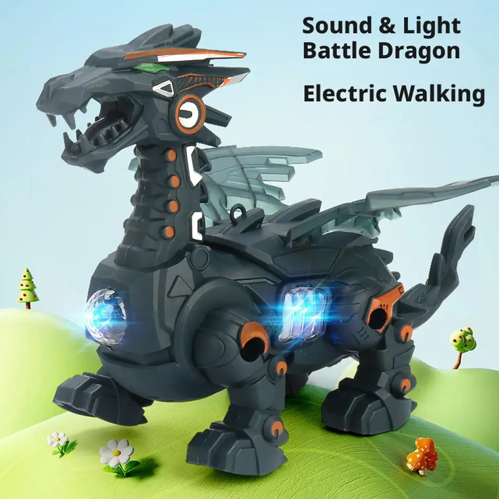 Simulation Fire Mechanical Dinoasur Water Spray Cool Light Electric Children Entertainment Puzzle Model Game Toys for Boys Gifts