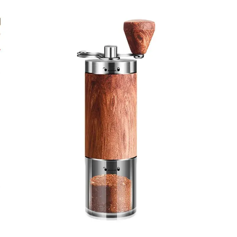 Manuelle Kaffeemühle aus Edelstahl, tragbare Hand-Kaffeebohnenmühle