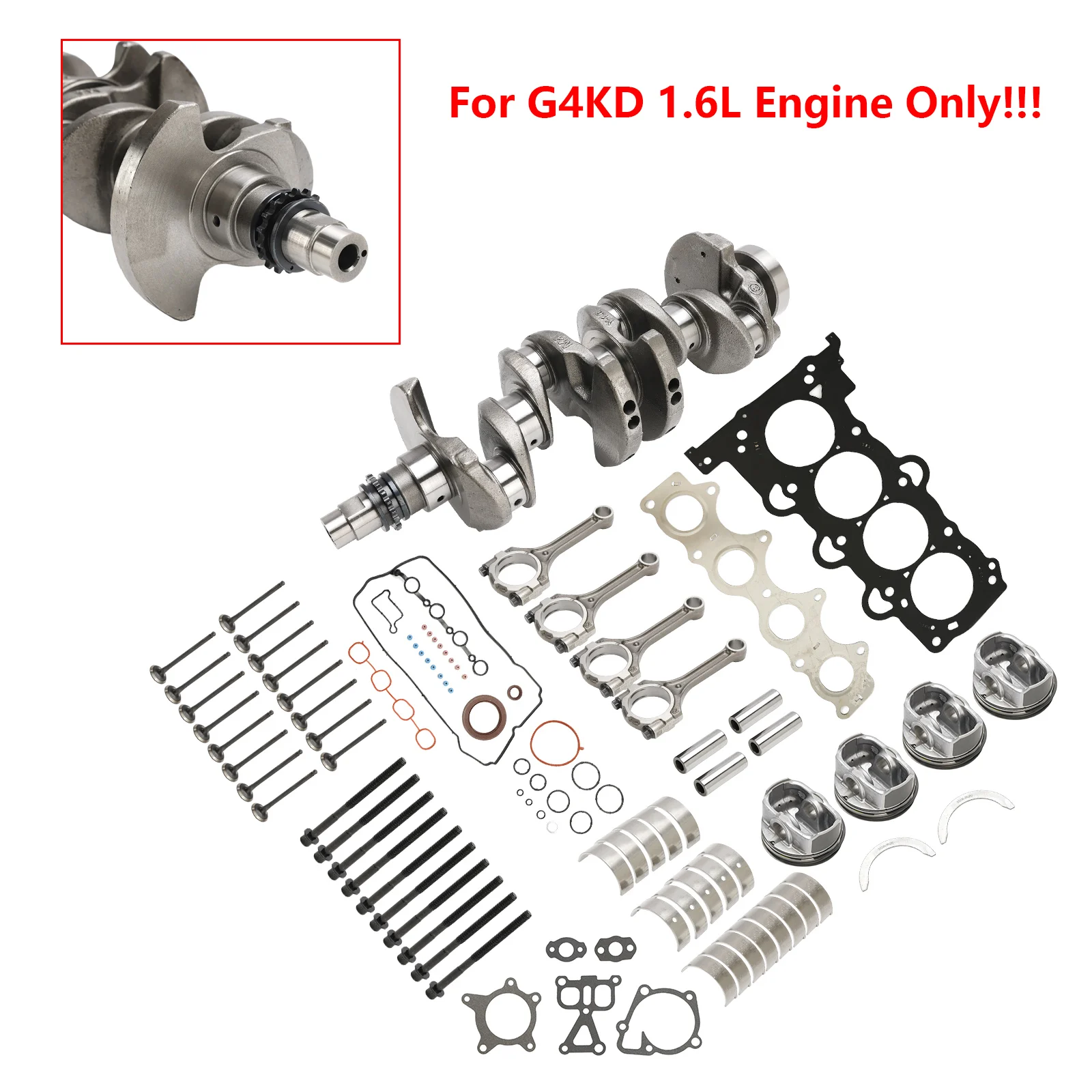 

Artudatech G4FD Engine Rebuild Overhaul Kit w/Crankshaft & Connecting Rod for Hyundai 1.6L