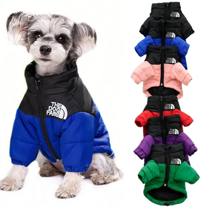 Dog Jacket Winter Waterproof Dog Coat Down Cotton Pet Warm Clothes Cat Costume Labrador Dog Clothing for Small Mediun Large Dogs