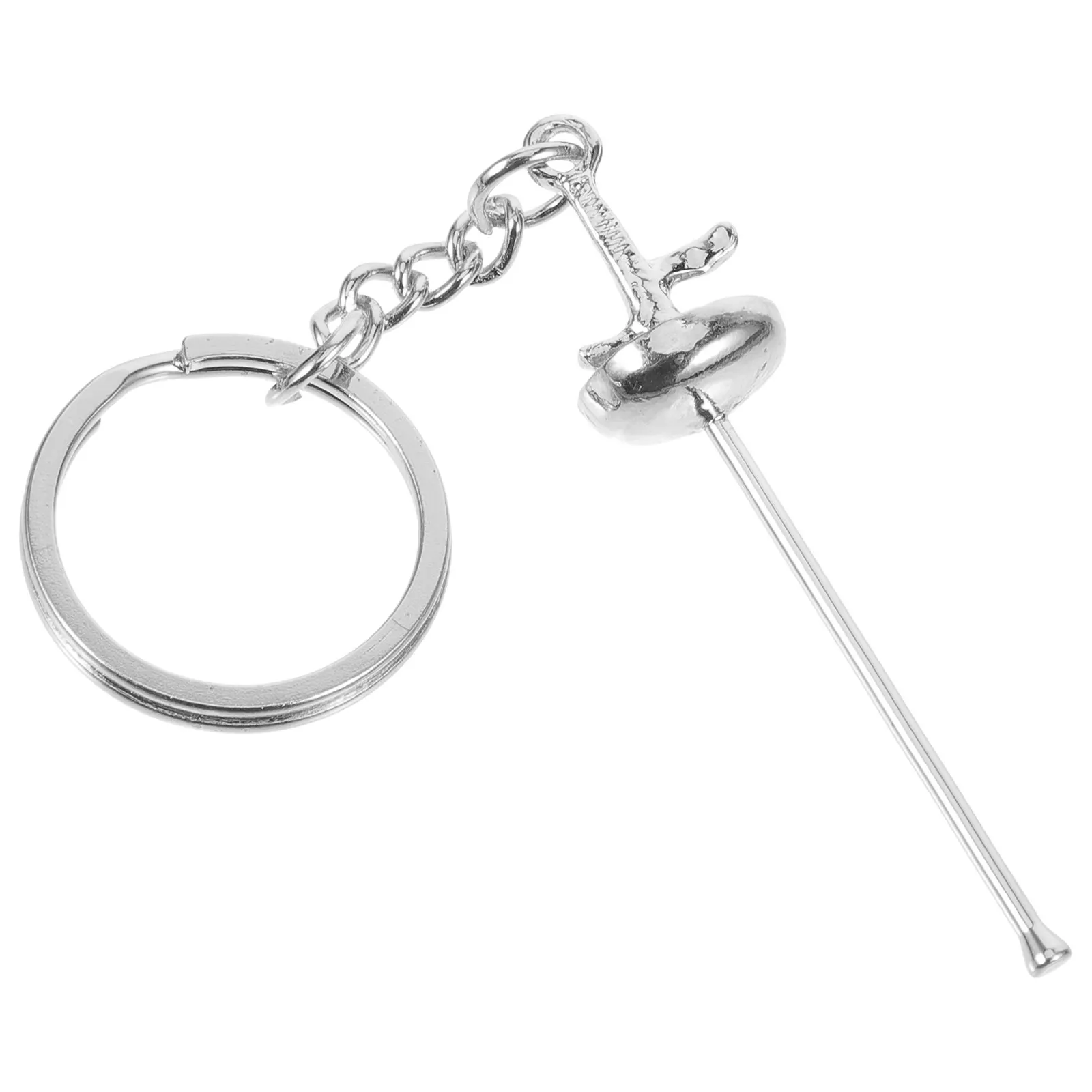 Fencing Keychain Pendant Fashion Metal Key Ring Bag Backpack Hanging Decoration Personalized Sports Key Chain Gift
