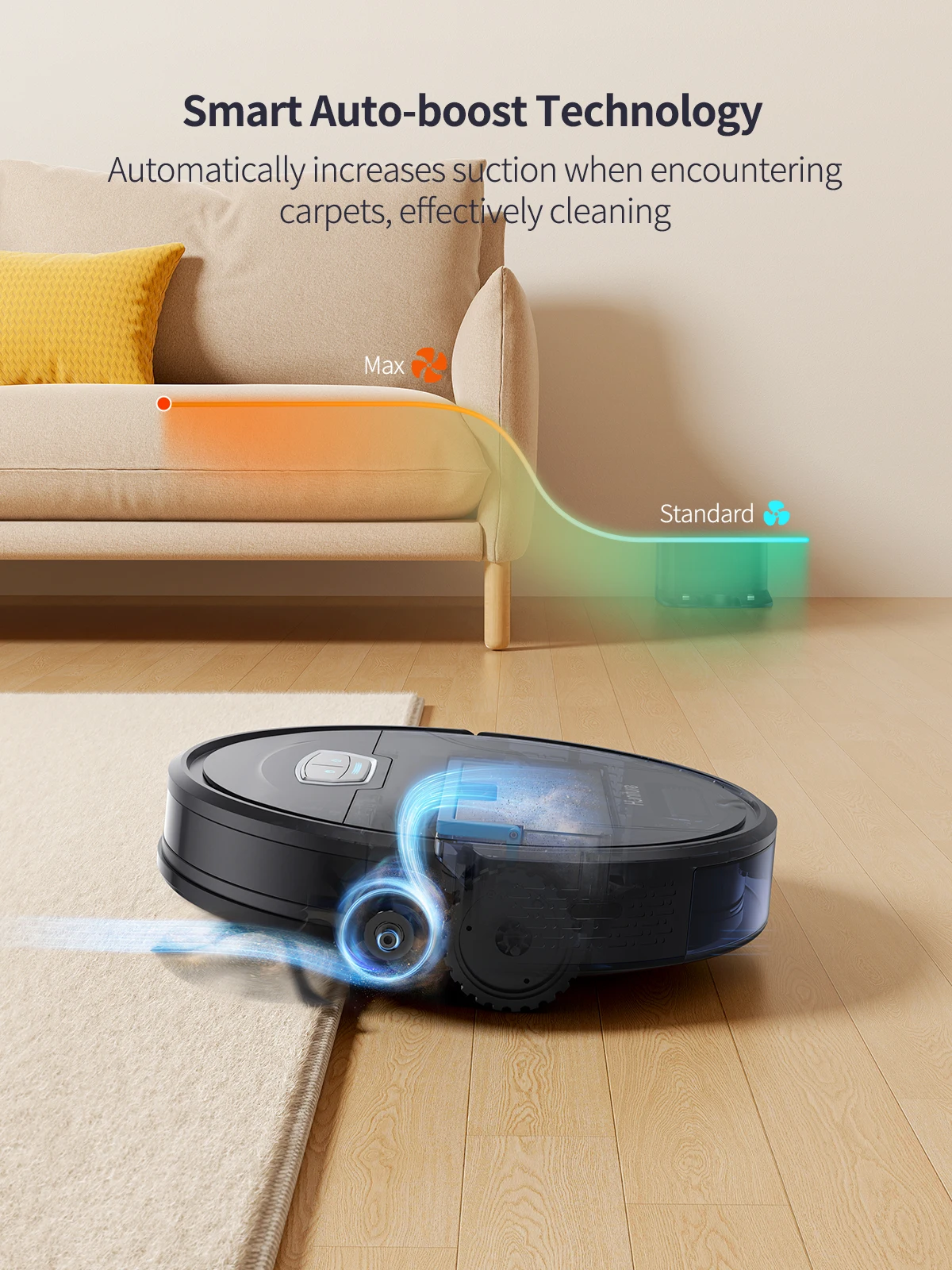 HONITURE Aspirateur Robot Laveur Poils Animaux, Aspirateur Robot 3 en 1, 6000Pa Ultra-Fin et Silencieux, Alexa/WiFi/APP/Télécommande, Idéal pour Les