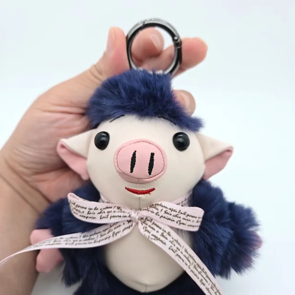 Süßes Schwein Plüsch-Schlüsselanhänger Kawaii Tier Taschenanhänger Weiche gefüllte Puppe Spielzeug Geldbörse Rucksack Charm Geschenk für Mädchen Frauen Accessoires