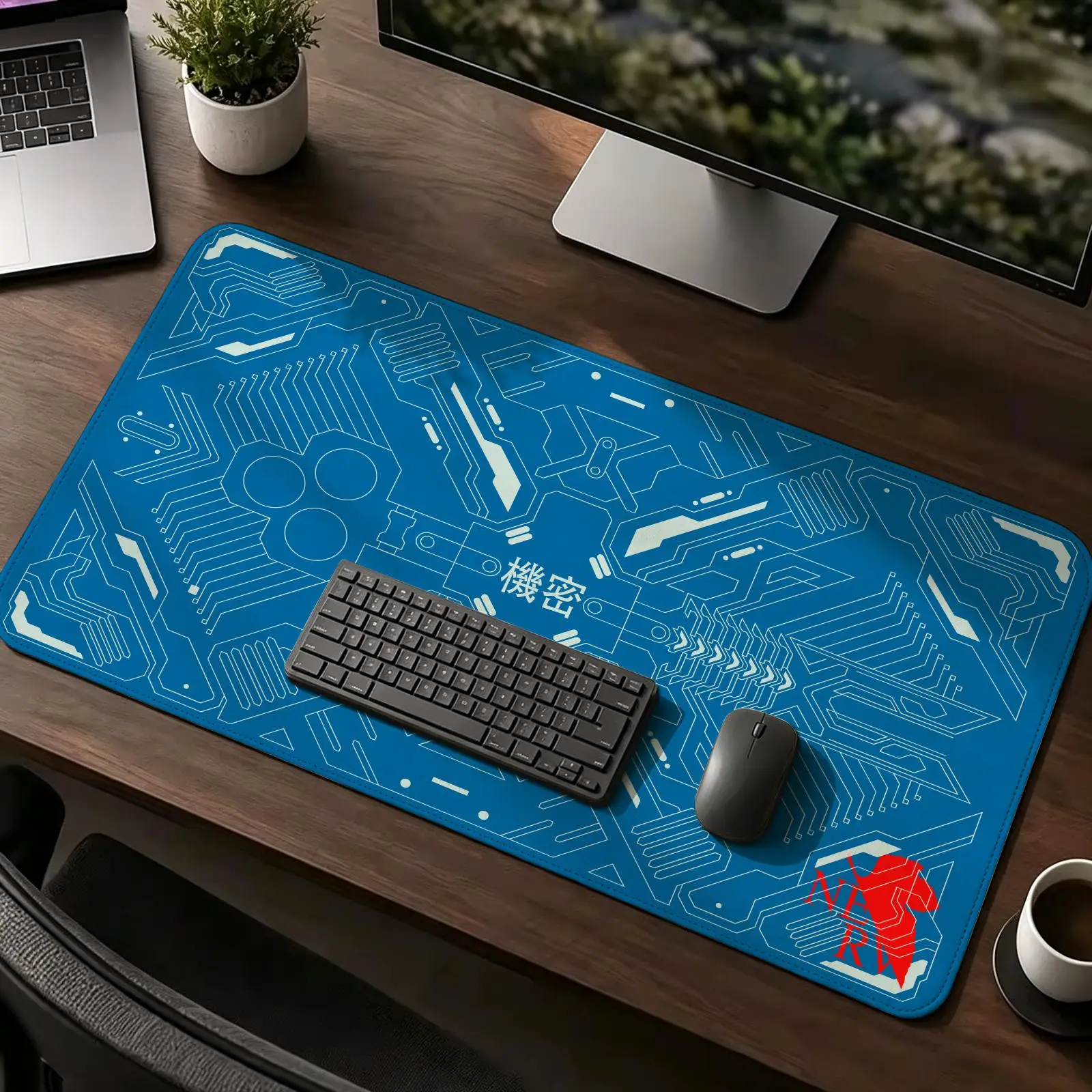 Eva Unit-01 Mouse Pad XXL Anime E‑Sports Mousepad, Stitched Wearproof Edges, Smooth Non‑Slip Mat for Desktop & Laptop Games