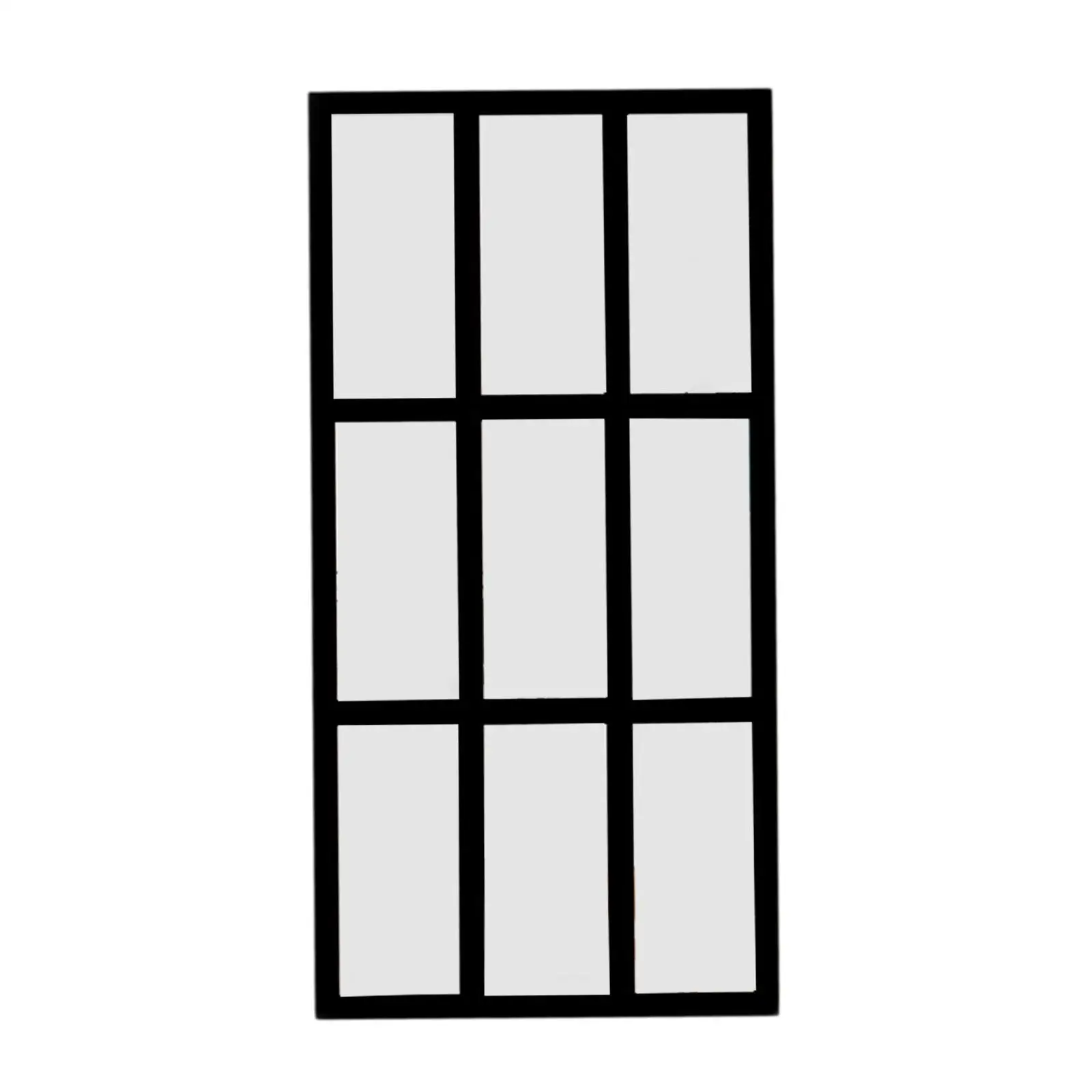 

Decorative Wall Mirror Imitation Window Wall Mirror for Living Room Bathroom Black