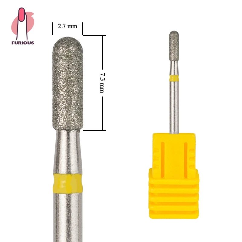 Rounded Top Barrel Diamond Nail Drill Bit Professional Safety Carbide Under Nail Cleaner for Cuticle Dead Skin Nail Prepare