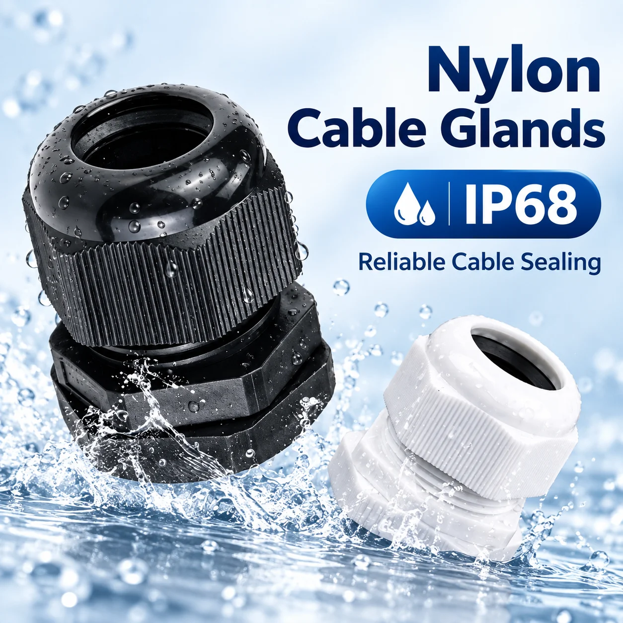 IP68 Swivel Water Seal Wall Cable Duct Waterproof Connector Gland Press 10/30/50pcs Wire Joints M27 Model 27mm Hole Size