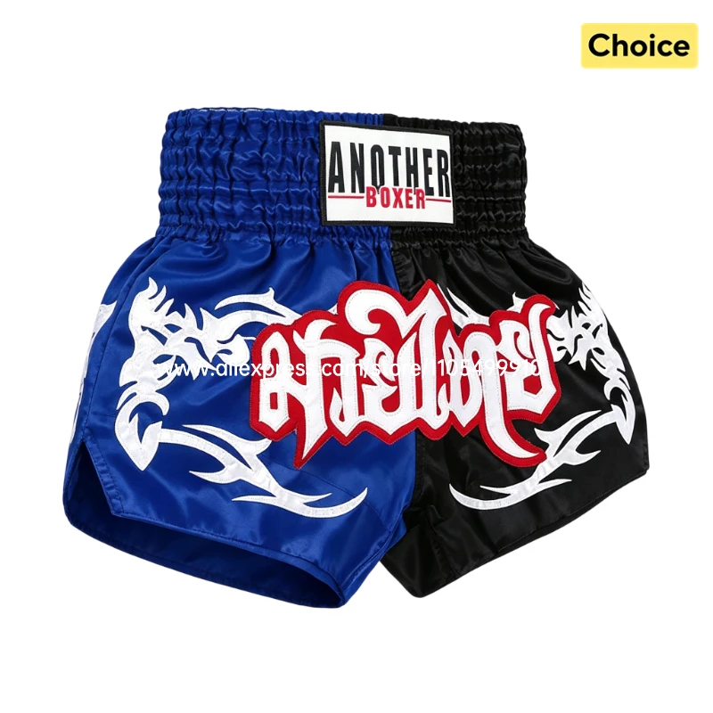 Professionelle Kickbox-Shorts aus Satin, Muay Thai Hosen, Leichte BJJ MMA Kampf-Box-Trainingshose, Wettkampf-Sparring Sportbekleidung
