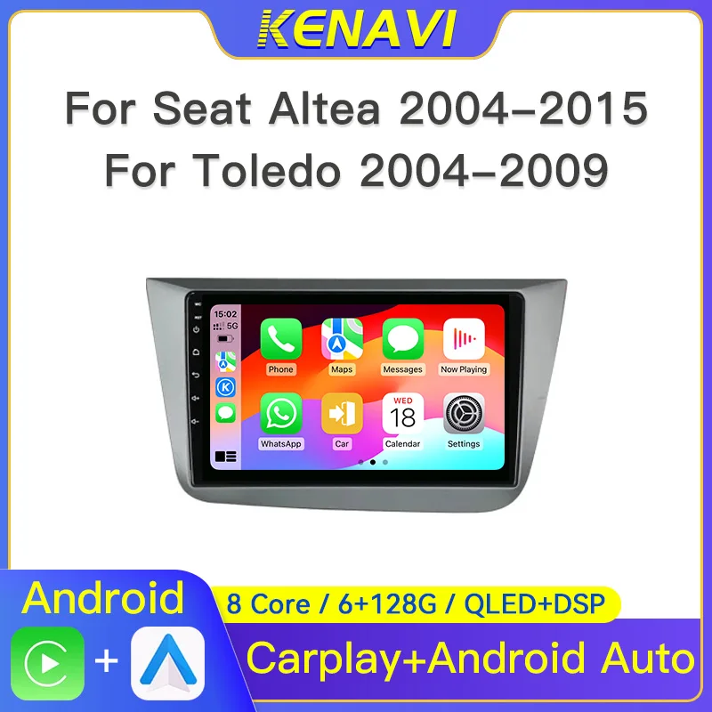 

2 Din Android Car Stereo Radio For Seat Altea XL Toledo 2004-2015 Multimedia Player Video Wireless Carplay Auto GPS FM Head Unit