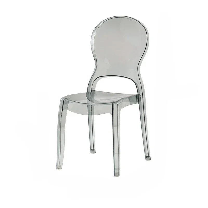 Nordic transparent chair home modern minimalist acrylic dining chair home dressing stool backrest Internet celebrity crystal